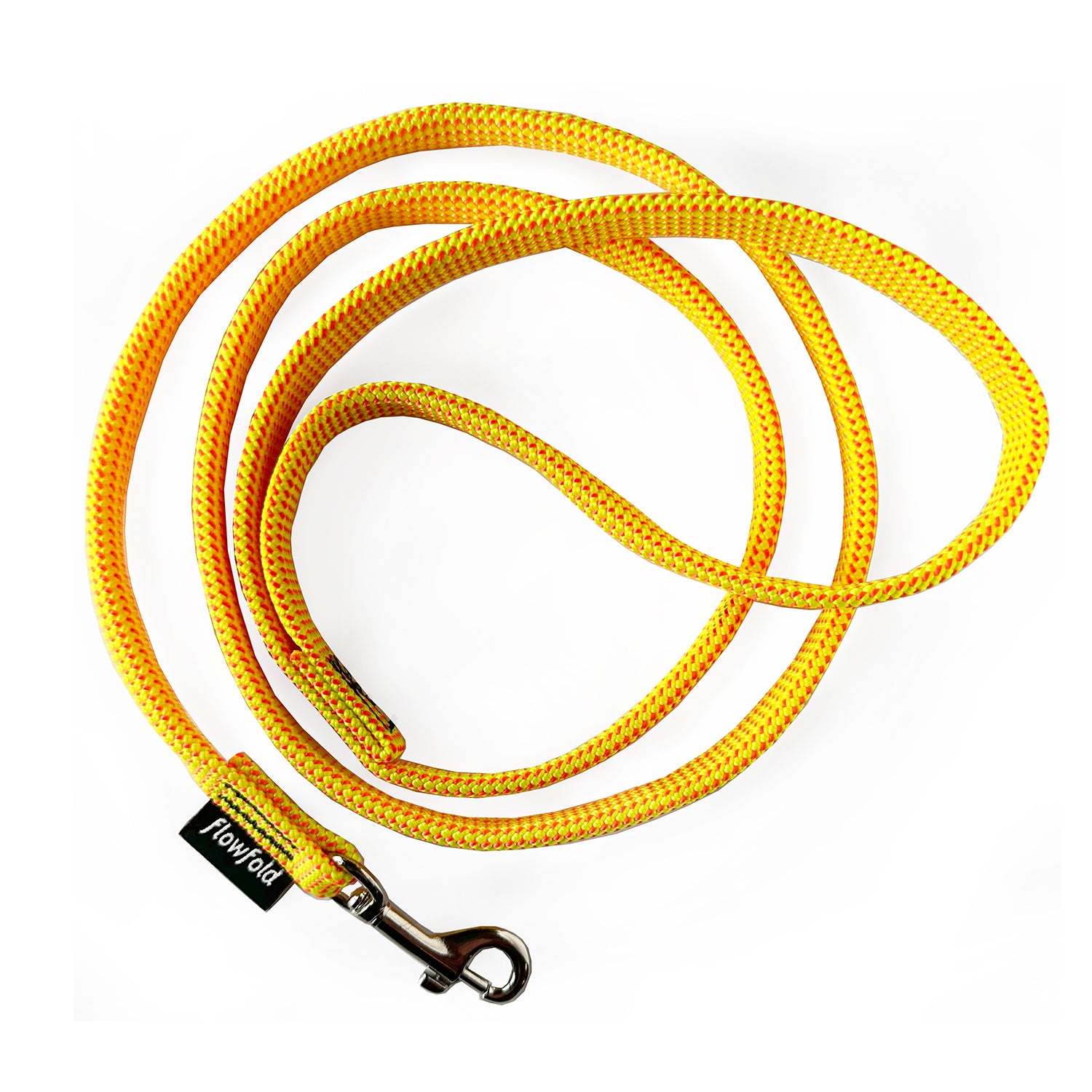 Flowfold Recycled Climbing Rope Dog Leash 4-Feet Yellow Rope