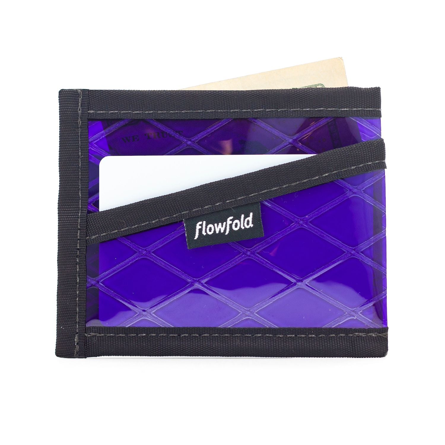Flowfold Recycled Sailcloth Craftsman Three Pocket Wallet Purple Sailcloth