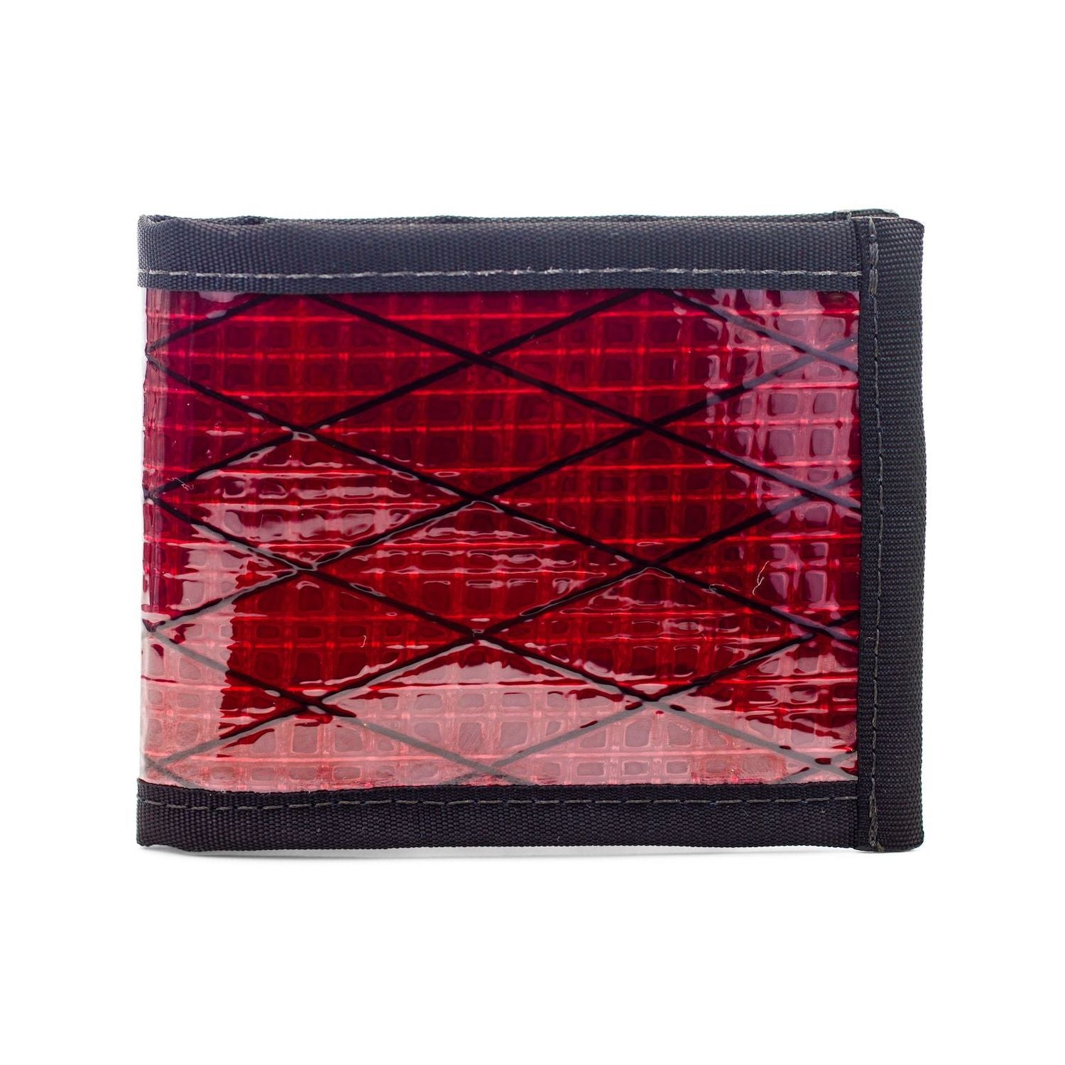Flowfold Recycled Sailcloth Vanguard Bifold Wallet Made in USA, Maine by Flowfold Red Womens Minimalist Wallet