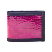 Flowfold Recycled Sailcloth Vanguard Bifold Wallet Made in USA, Maine by Flowfold Fuchsia Womens Minimalist Wallet