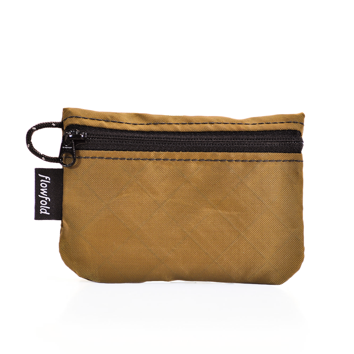 Flowfold Coyote Brown Essentialist Coin Pouch Wallet For Cash, Cards, and Airpods Made in USA, Maine by Flowfold