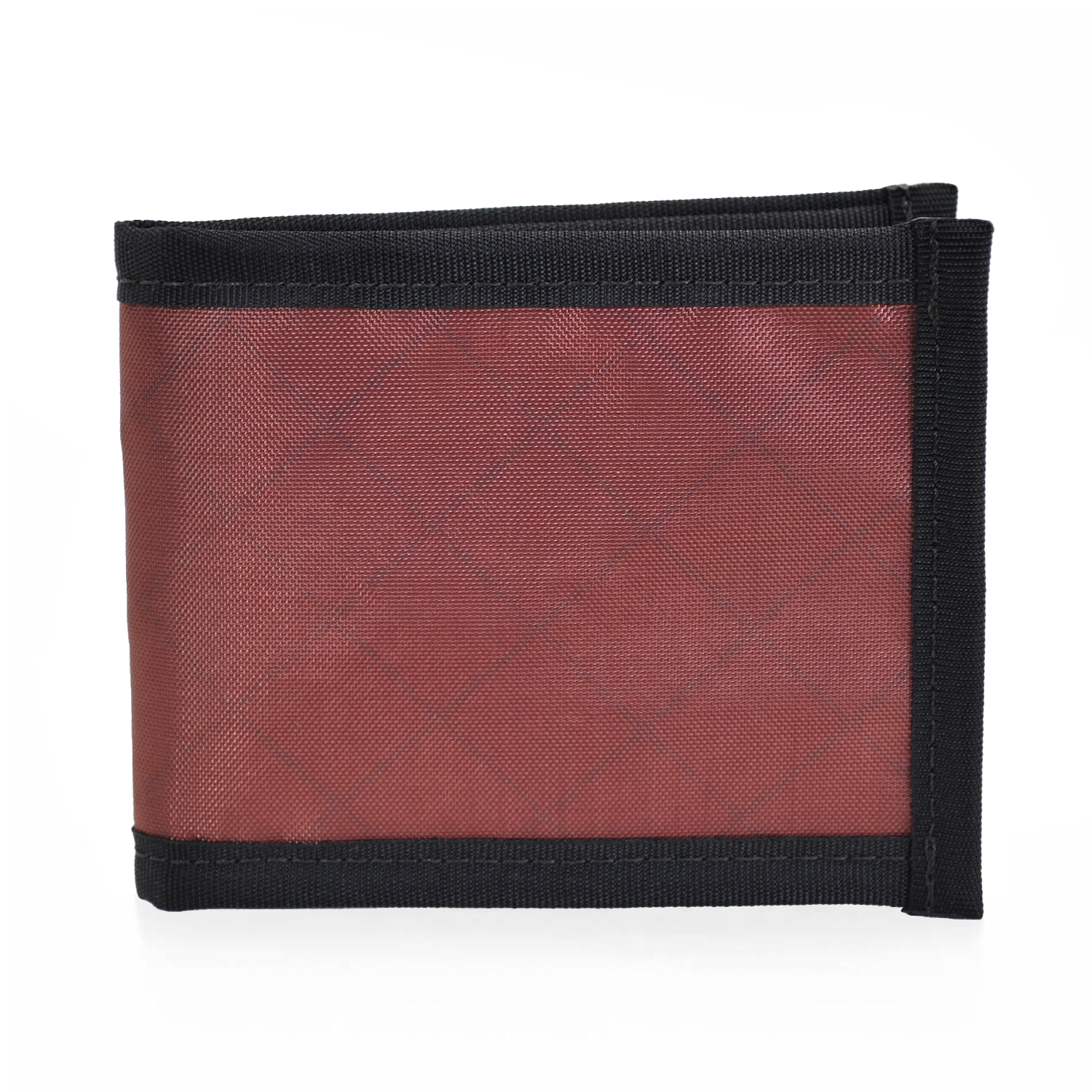 Flowfold Vanguard Bifold Wallet Made in USA, Maine by Flowfold of Recycled Polyester EcoPak Fabric, Red Barn