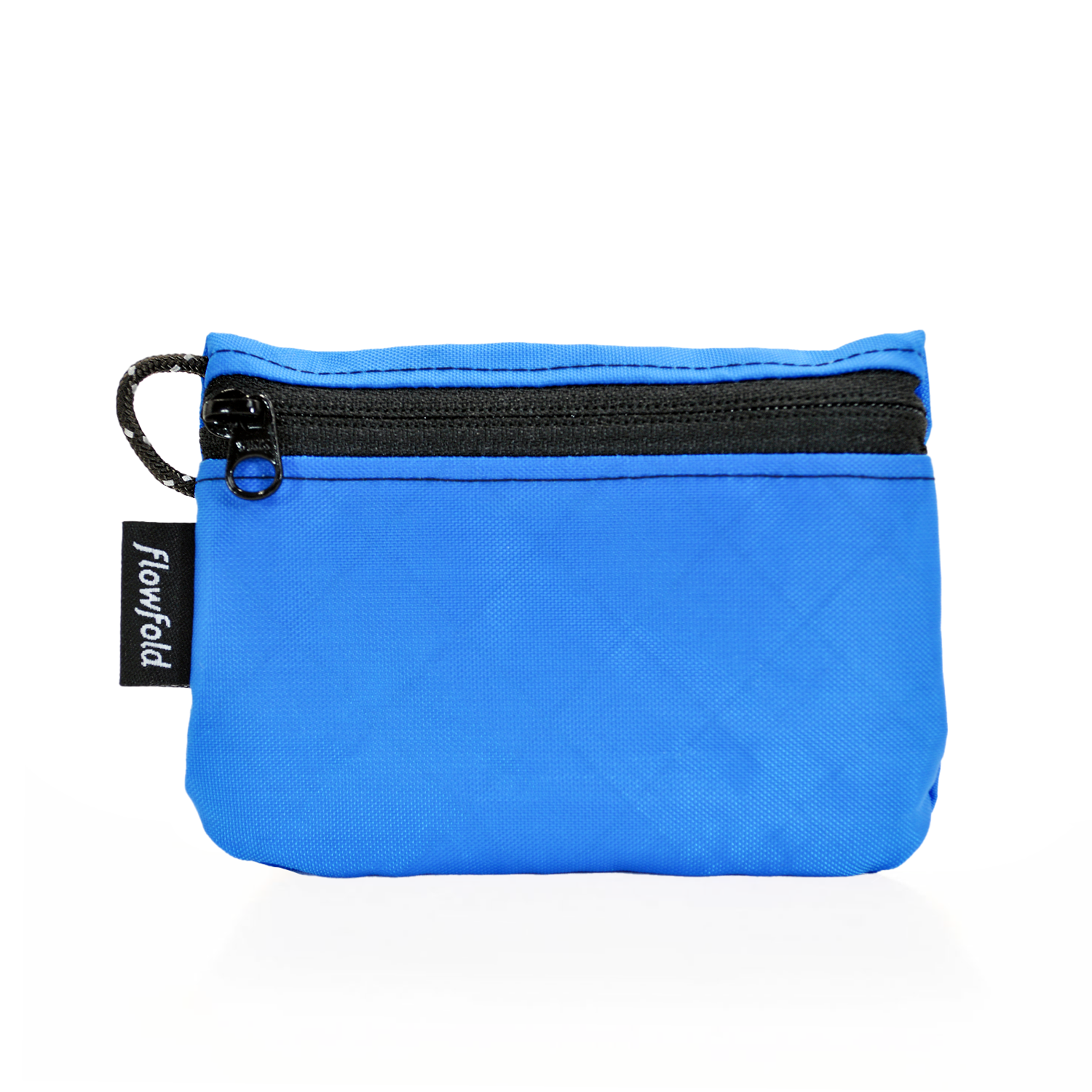 Flowfold Recycled Blue, Essentialist Coin Pouch Wallet For Cash, Cards, and Coins Made in USA, Maine by Flowfold