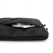Flowfold laptop case computer sleeve jet Black pocket for charger