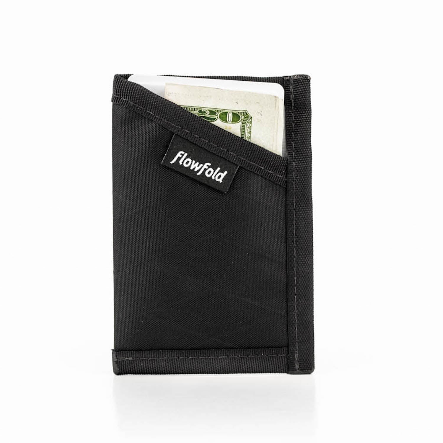 Flowfold Ultra Slim RFID Blocking Minimalist Card Holder Wallet Holds card and cash 