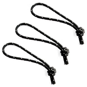 Flowfold Reflective Black Zipper Pulls set of 3