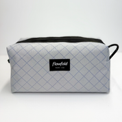 White and camo color block toiletry bag 