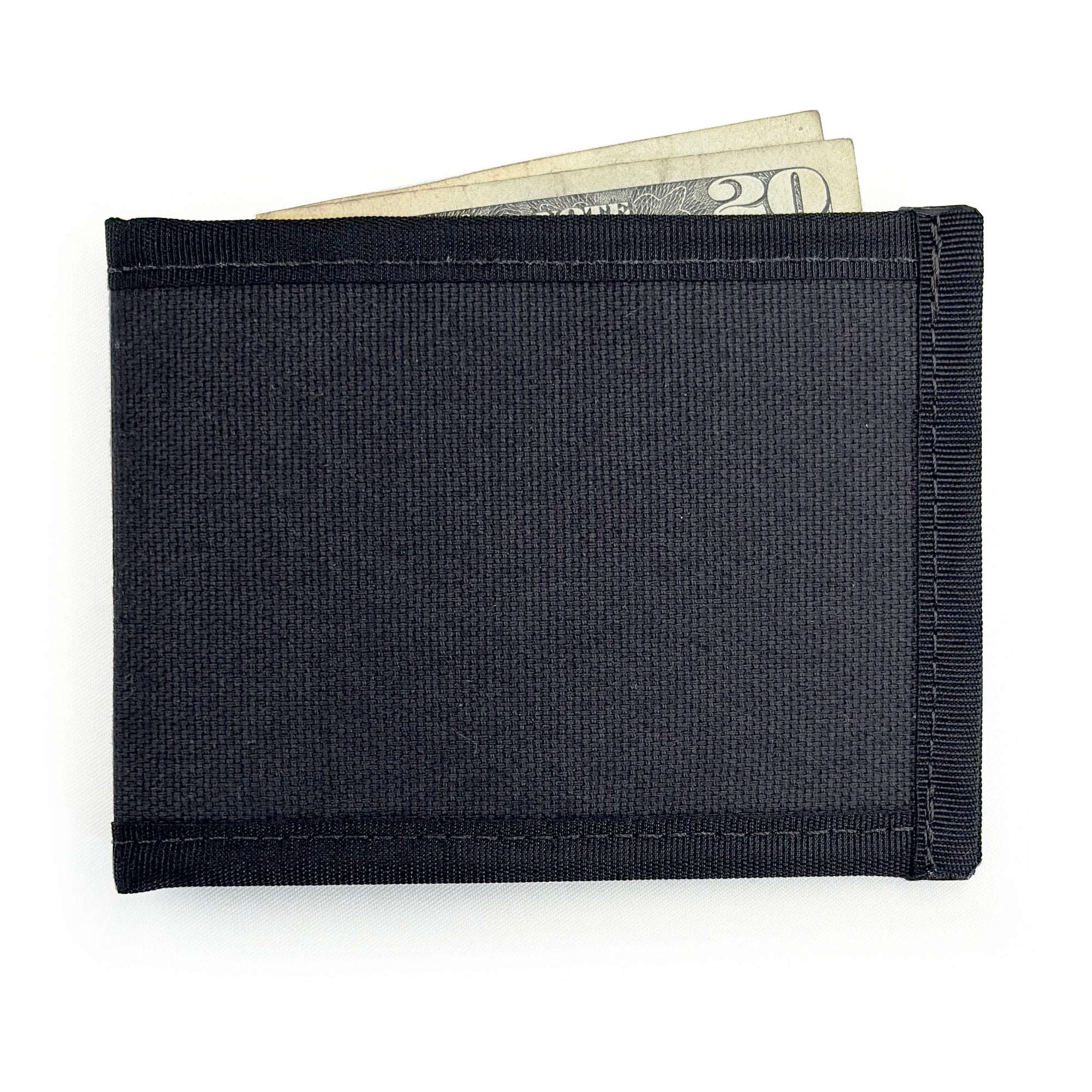 Flowfold Minimalist Slim Baxter Bifold Wallet Made in USA, Maine by Flowfold Black