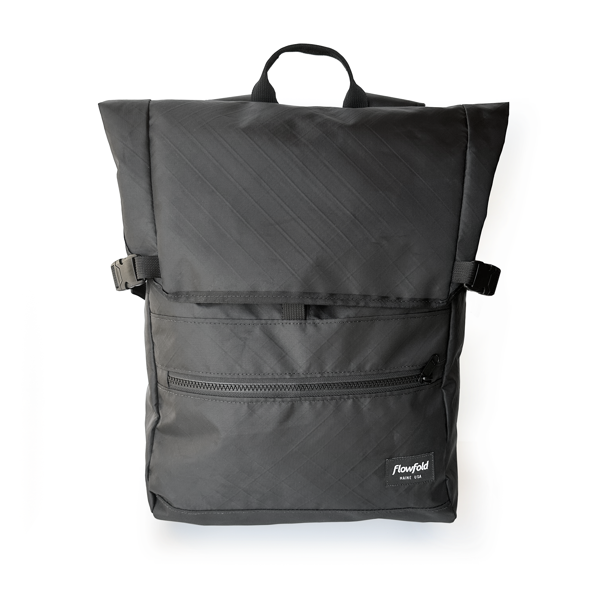 Flowfold Commuter Center Zip Backpack Made in USA Flowfold