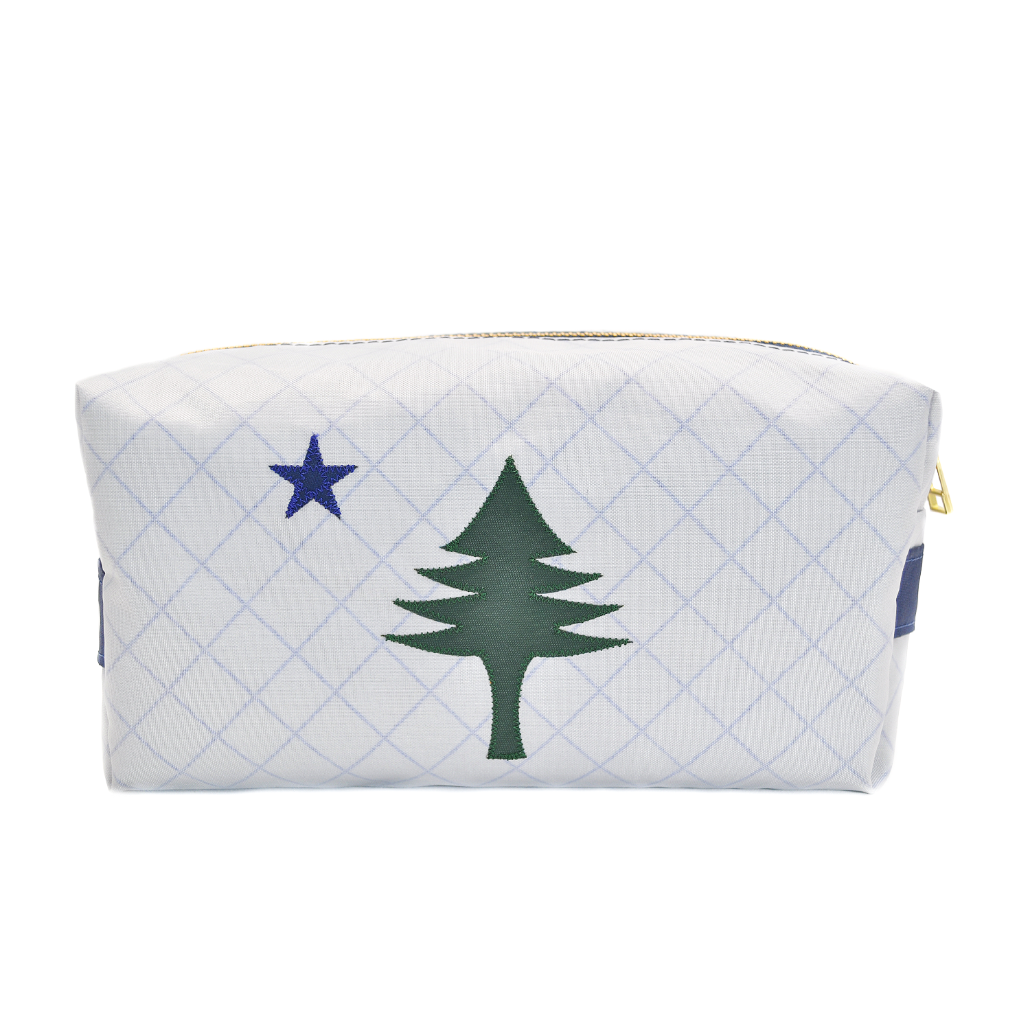 Original Maine x Flowfold White Aviator Dopp Kit Water Resistant Fabric Made in the USA