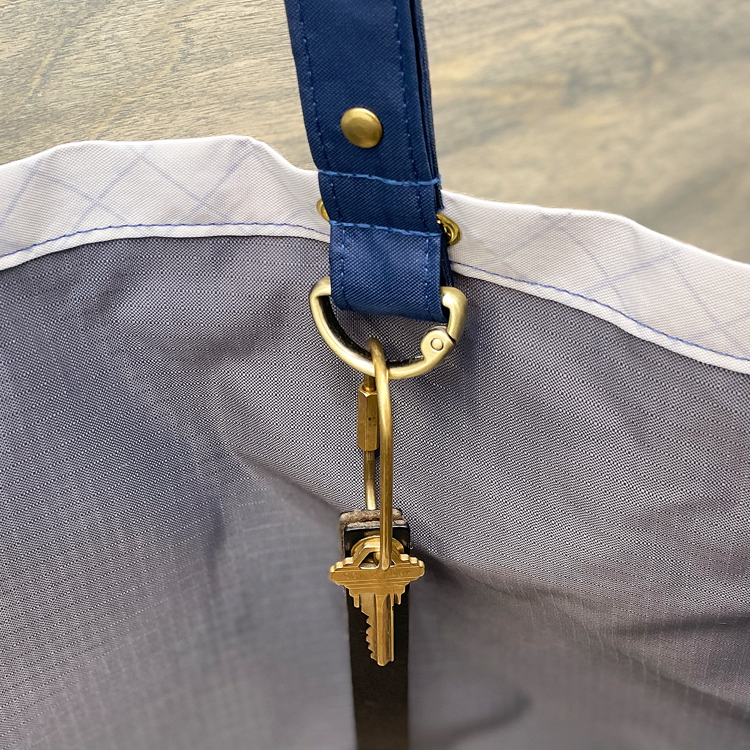 Original Maine x Flowfold White 20L Tote Bag with interior zipper pocket