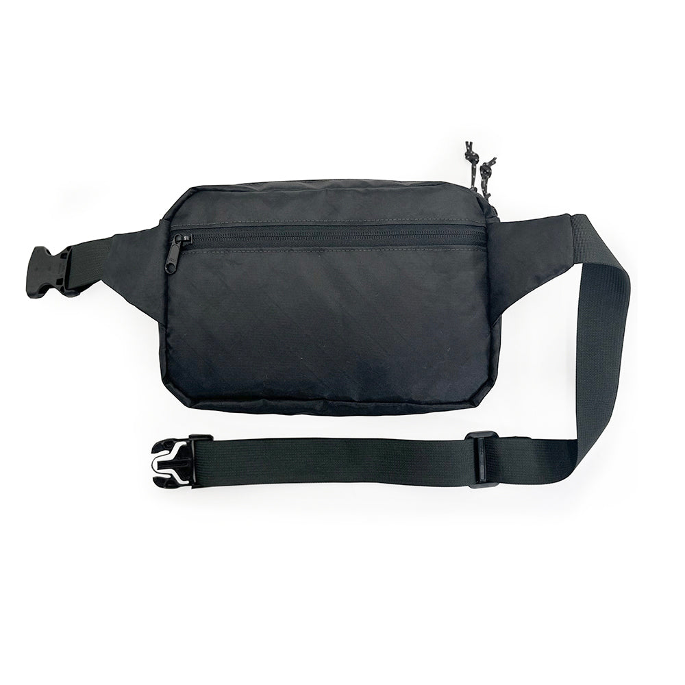 Flowfold Explorer Fanny Pack - Made in USA Large Fanny Pack, EcoPak: Recycled Jet Black / Large