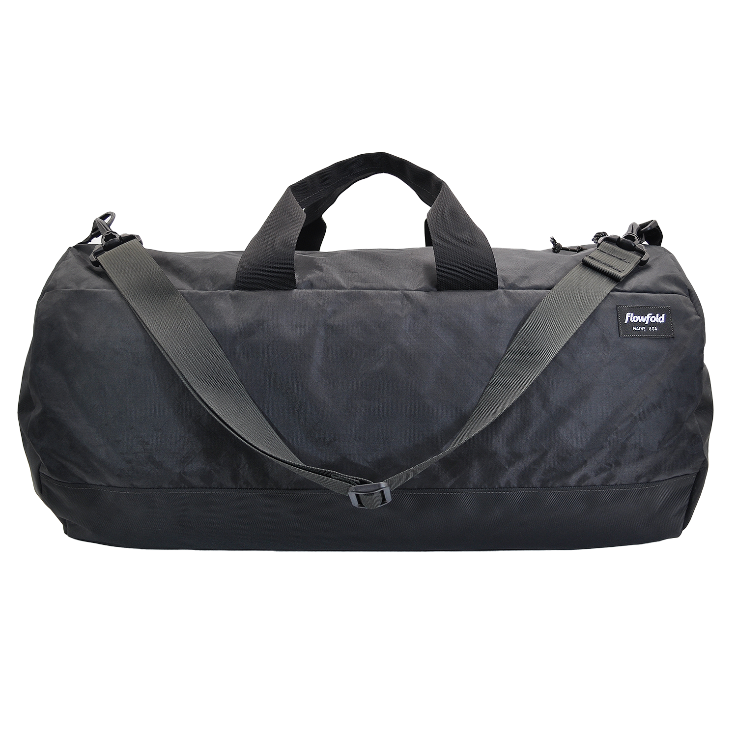 Black and sales white duffle bag