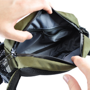 Allspeed x Flowfold Hip Pack - Recycled Olive, Interior View with Internal Zipper Pocket