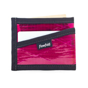 Flowfold Recycled Sailcloth Craftsman Three Pocket Wallet Fuchsia Sailcloth Minimalist Wallet for Women