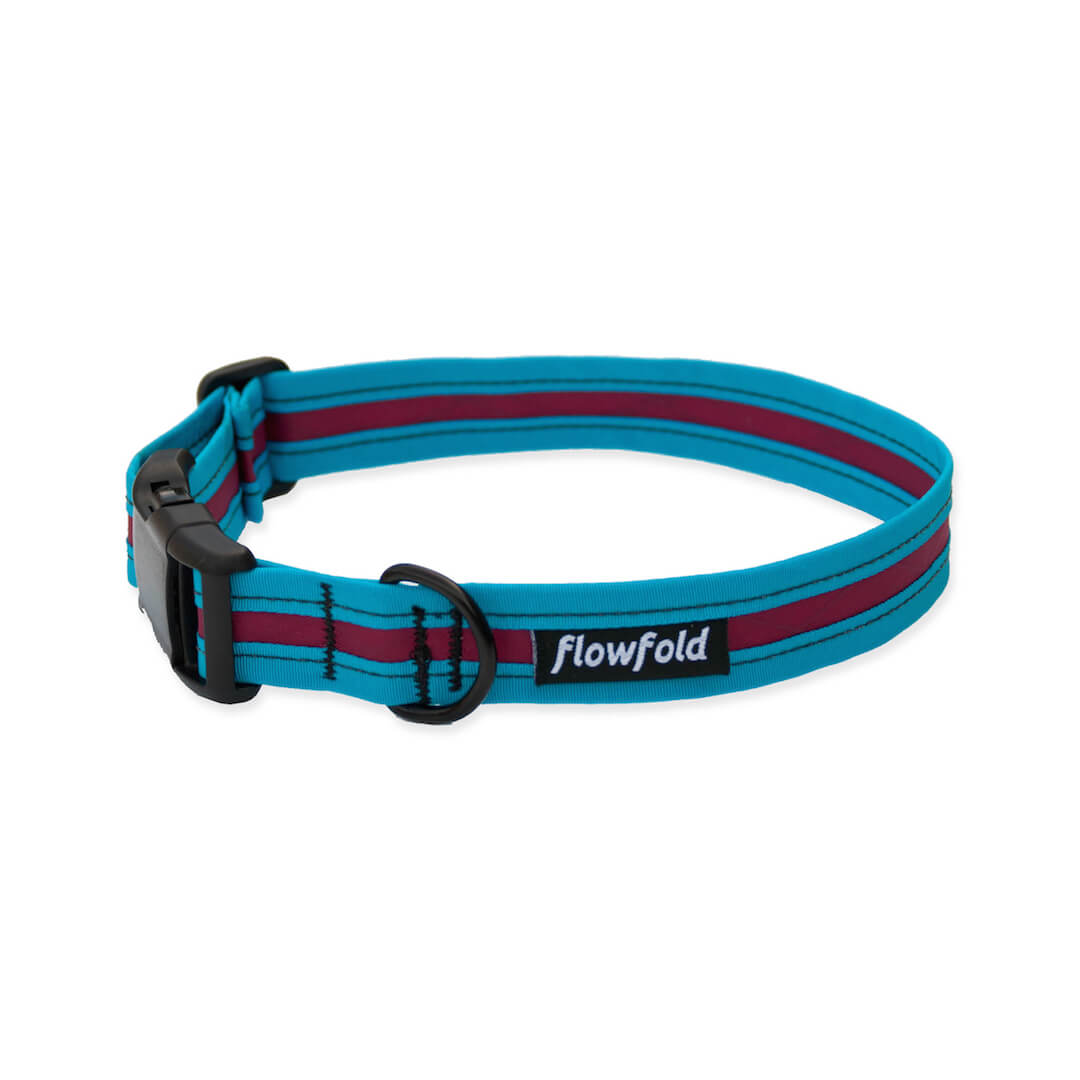 Fucshia Trailmate Dog Collar Waterproof dog collar made in USA, no odor, washable 