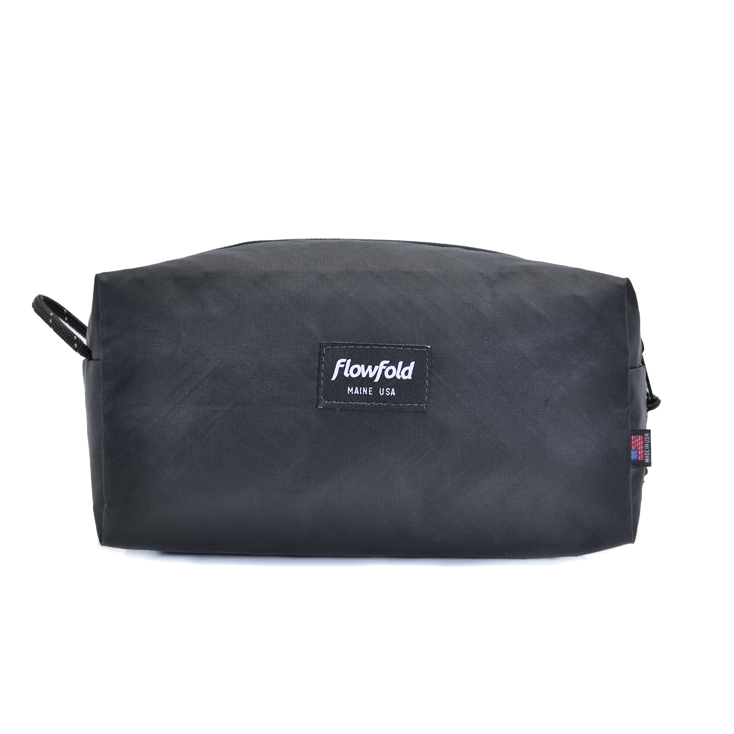 Flowfold Bar Harbor Kit: Stormproof Dopp Kit for travel and road trips, Jet Black