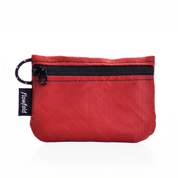 Flowfold Brick Red Essentialist Coin Pouch Wallet For Cash, Cards, and Airpods Made in USA, Maine by Flowfold