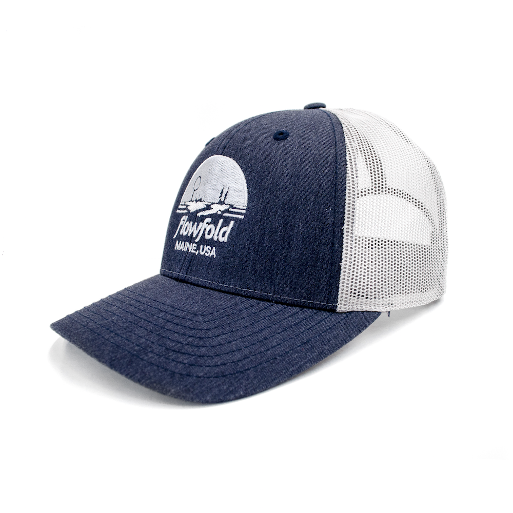 Flowfold Island Icon Blue/White Low Profile Trucker hat 
