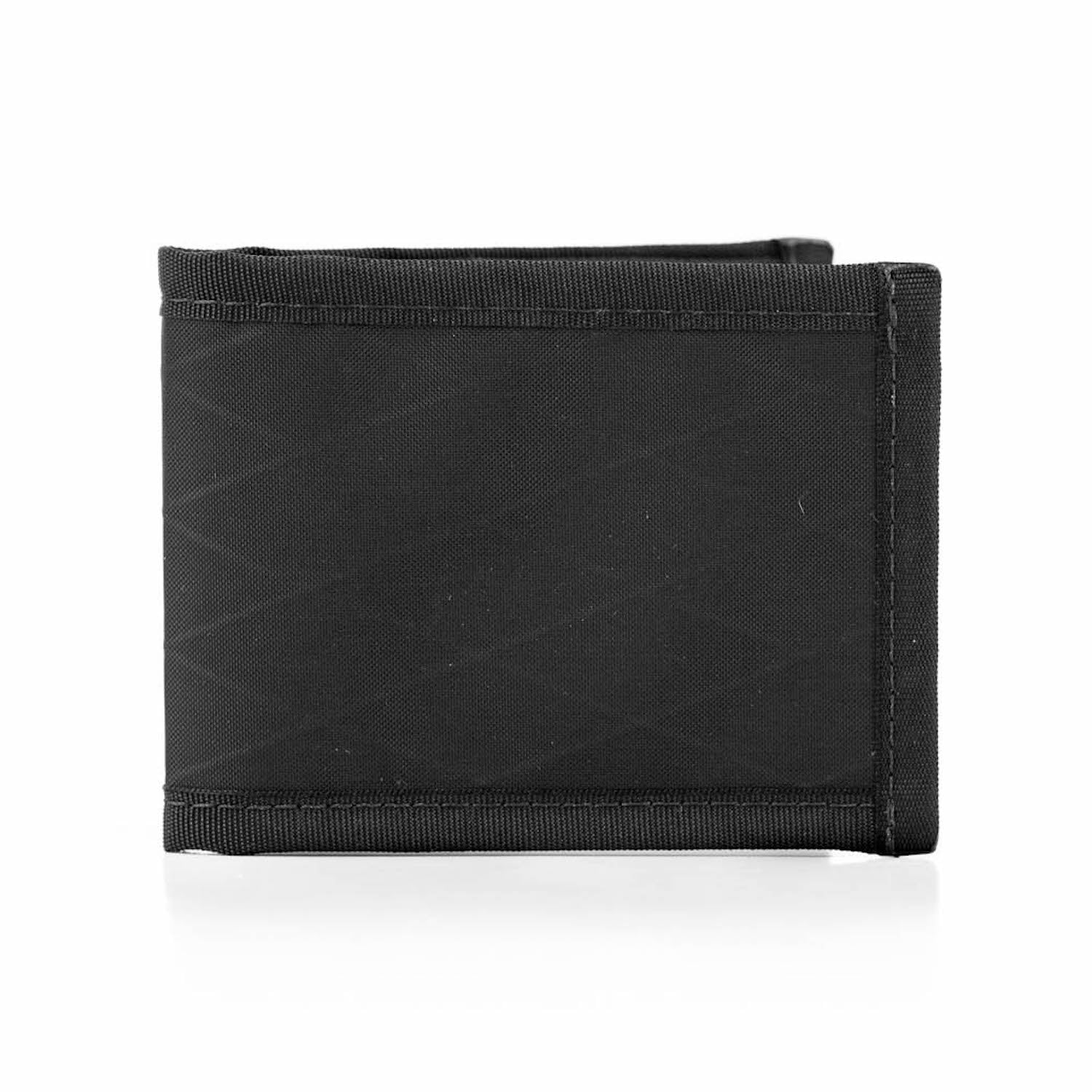 Flowfold RFID Blocking Vanguard Black Bifold Wallet Minimalist Wallet with Clear ID Holder 