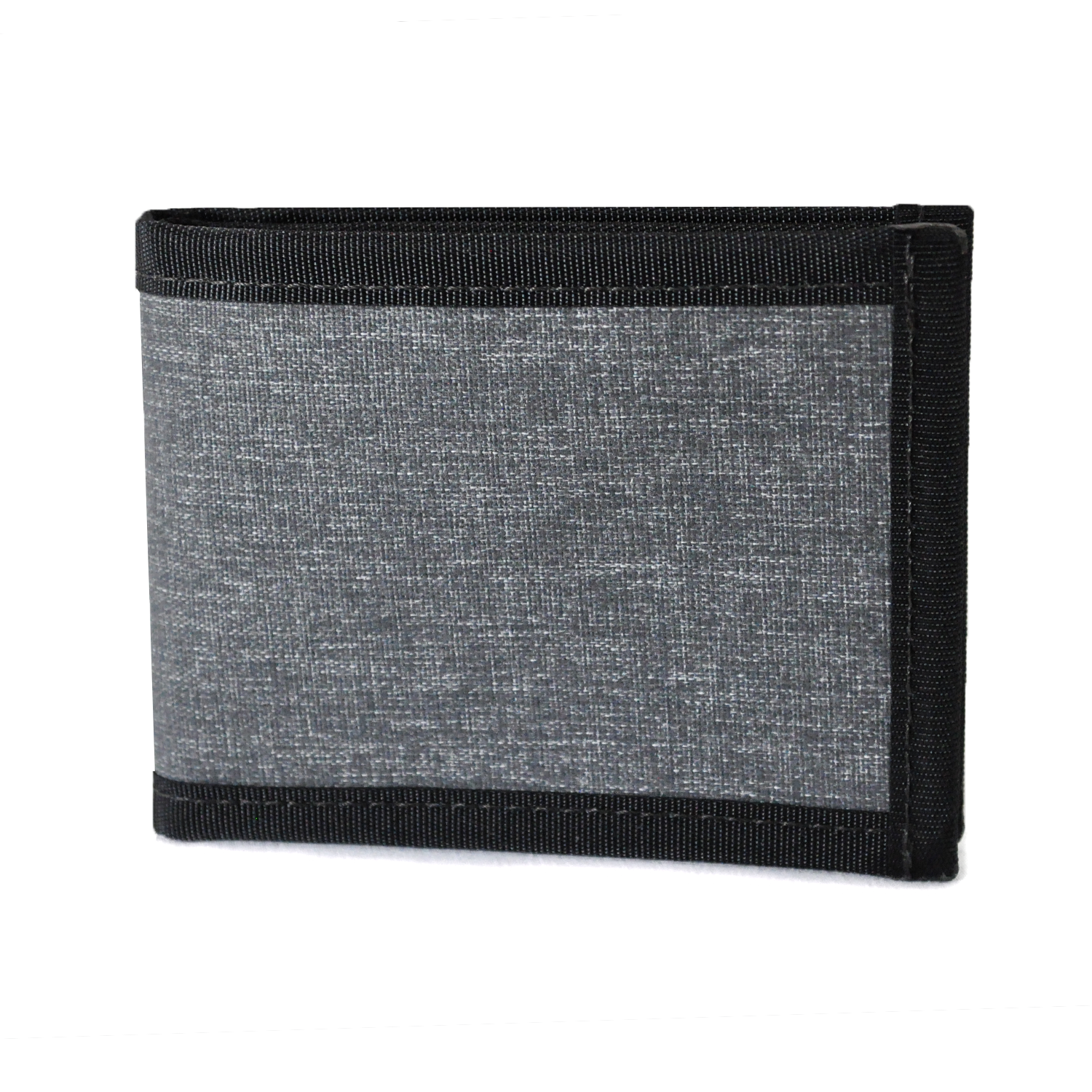 Flowfold Vanguard Bifold Wallet Made in USA, Maine by Flowfold of Recycled Polyester EcoPak Fabric Heather Grey