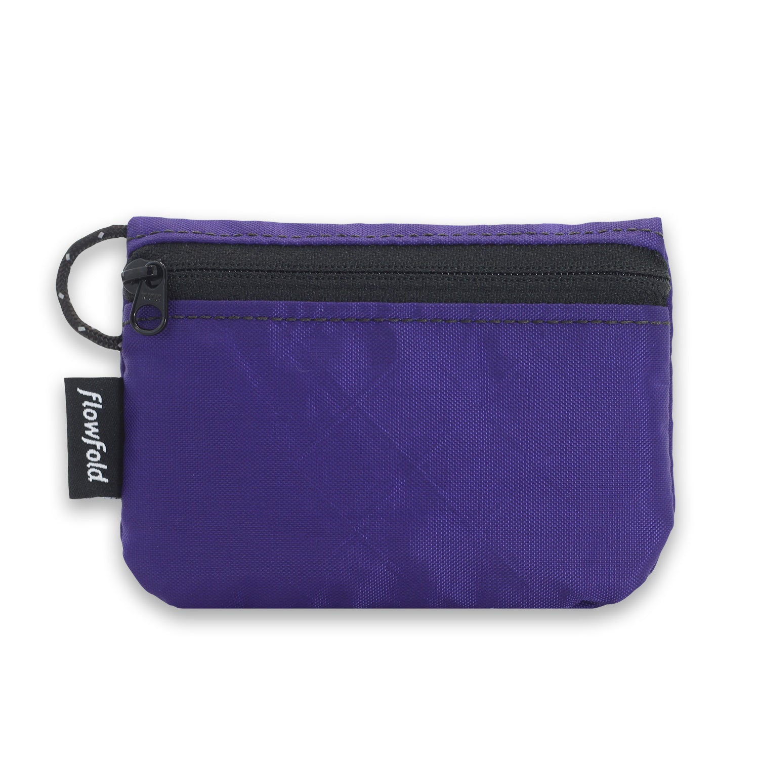 Flowfold Essentialist Zippered Mini Pouch Wallet, EcoPak: Recycled Purple