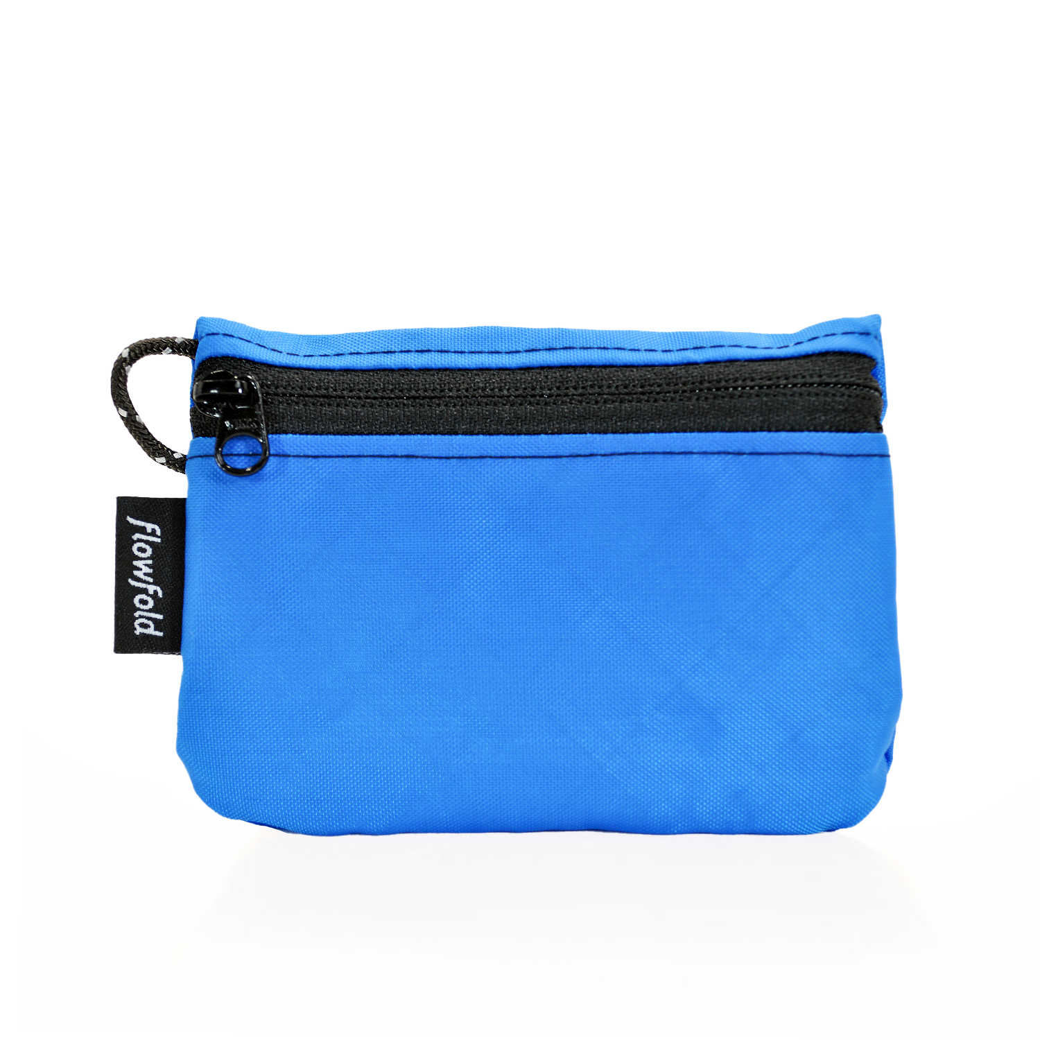 Flowfold Essentialist Zippered Mini Pouch Wallet, EcoPak: Recycled Blue