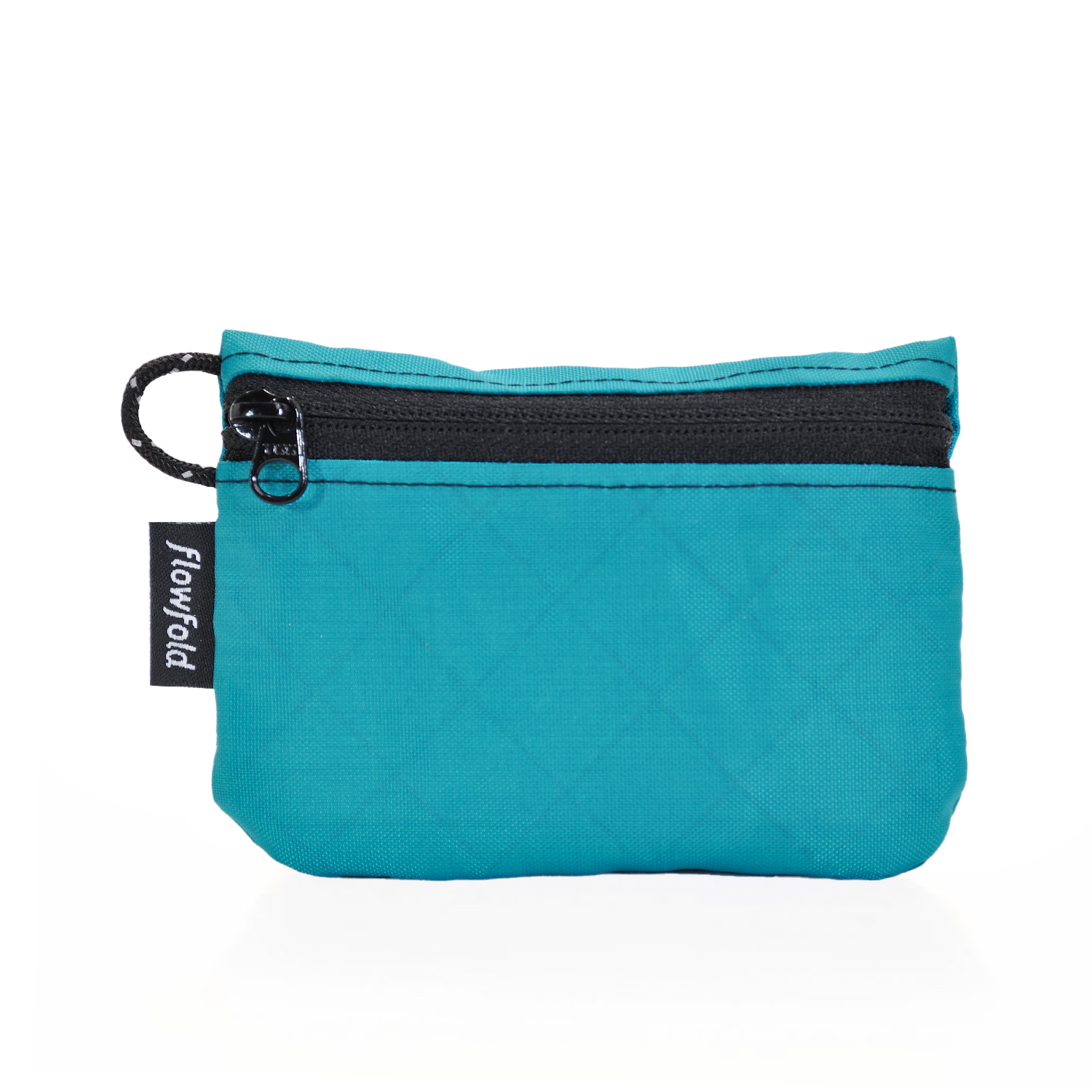 Flowfold Recycled Aqua Essentialist Coin Pouch Wallet For Cash, Cards, and Coins Made in USA, Maine by Flowfold