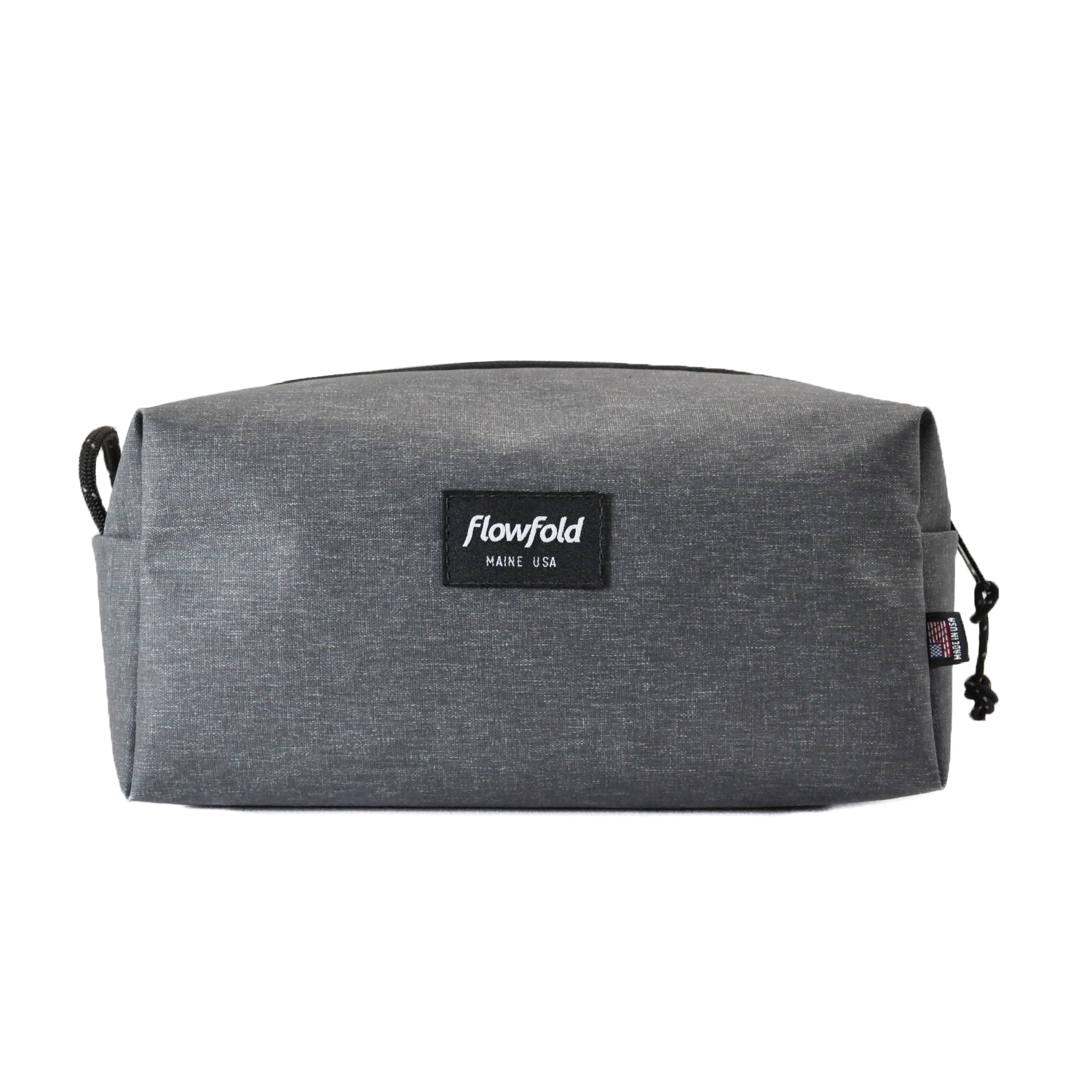 Flowfold Bar Harbor Kit: Stormproof Dopp Kit for travel and road trips, Heather Grey