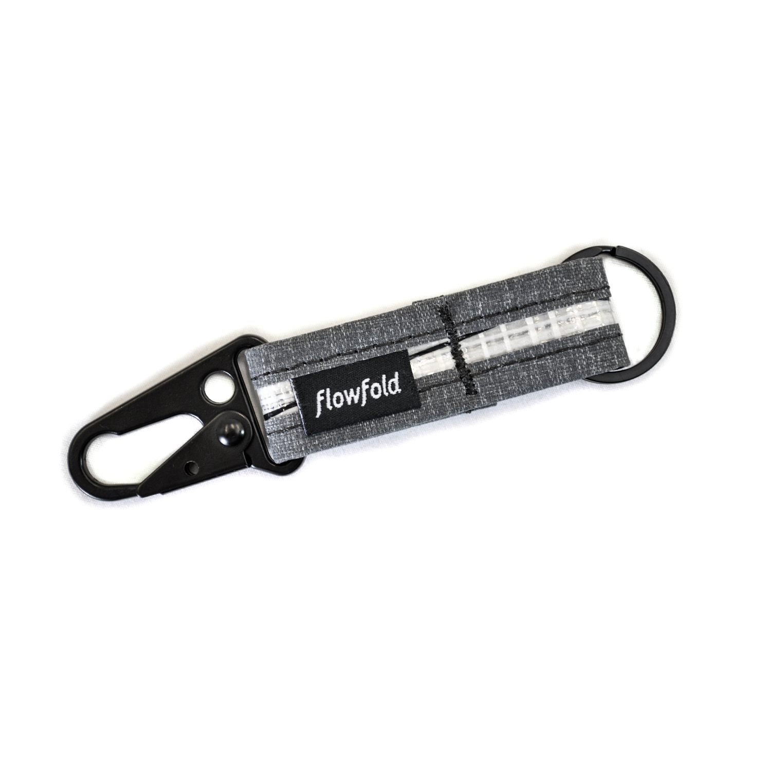 Snap Hook Keychain by Flowfold EcoPak: Recycled Heather Grey