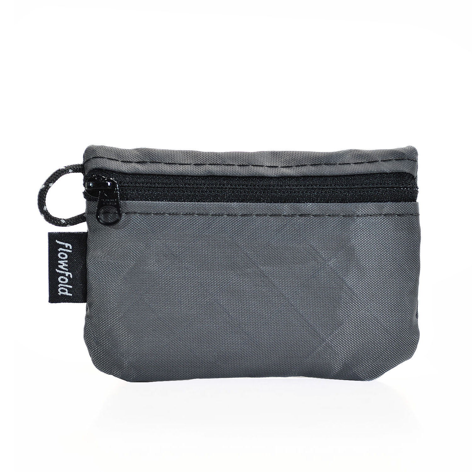 Flowfold Wolf Grey Essentialist Coin Pouch Wallet For Cash, Cards, and Airpods Made in USA, Maine by Flowfold